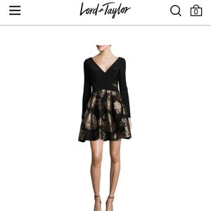 Long sleeve Black and Gold dress